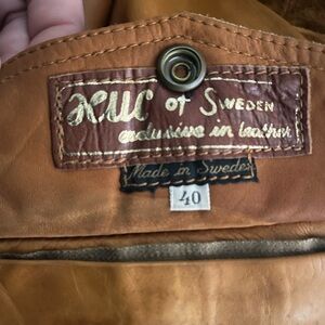 Men's Tan Leather Trench Coat